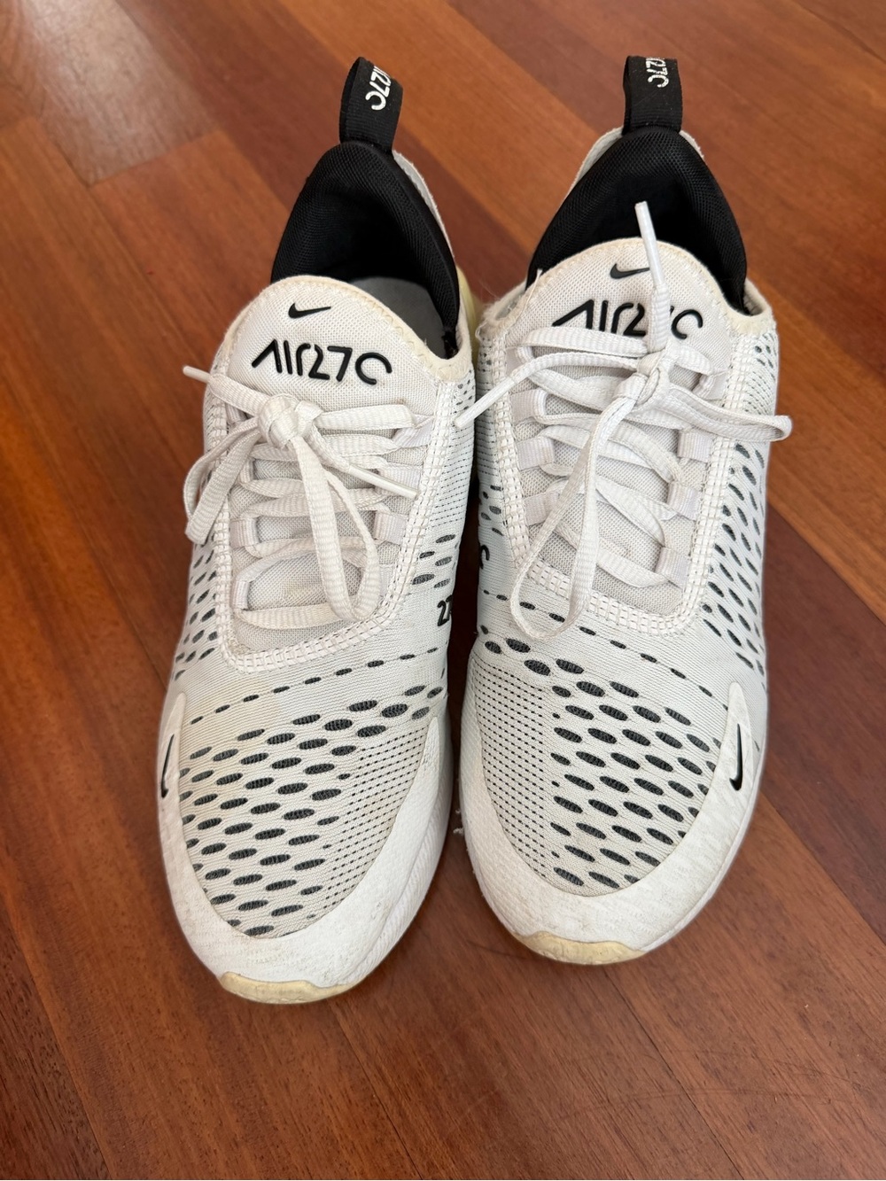 Nike women’s White and Black Air270 Athletic Sneakers